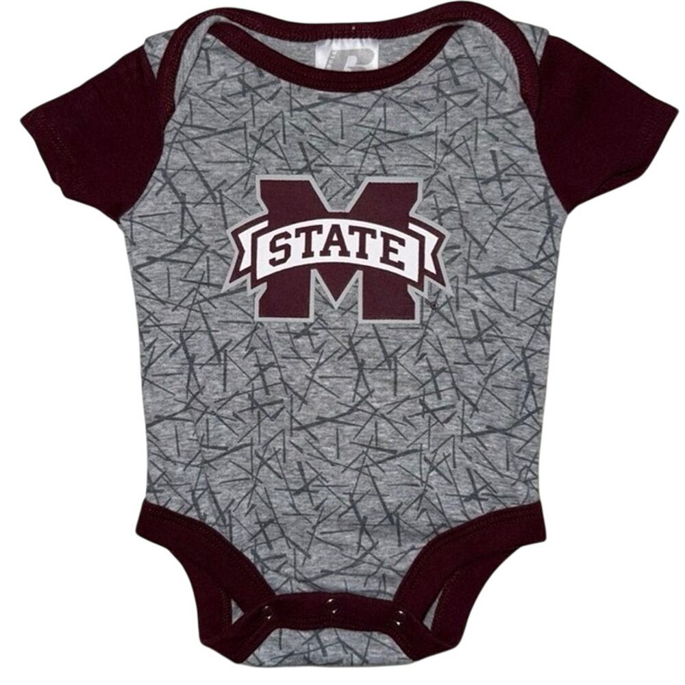 Mississippi State Bulldogs Russell athletic Newborn Infant unisex one piece